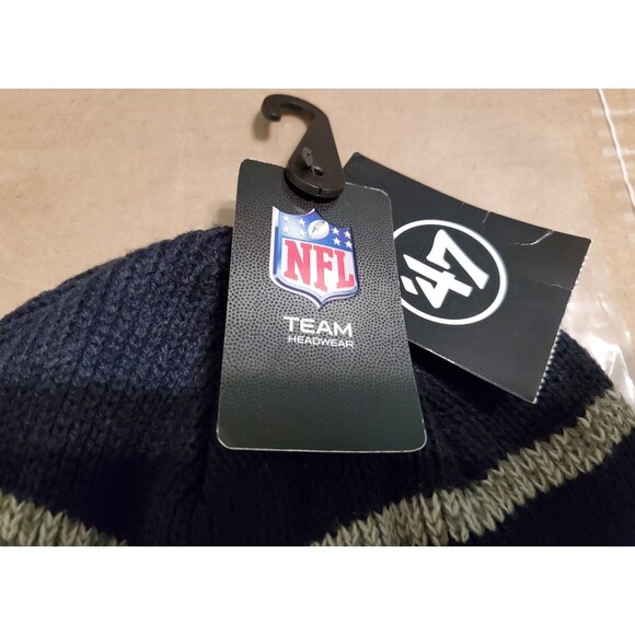 NFL Dallas Cowboys '47 Star Logo Men's Knit Beanie Cap Striped NEW W/TAGS - Picture 3 of 5